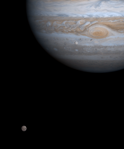 Jupiter, Europa, and Callisto