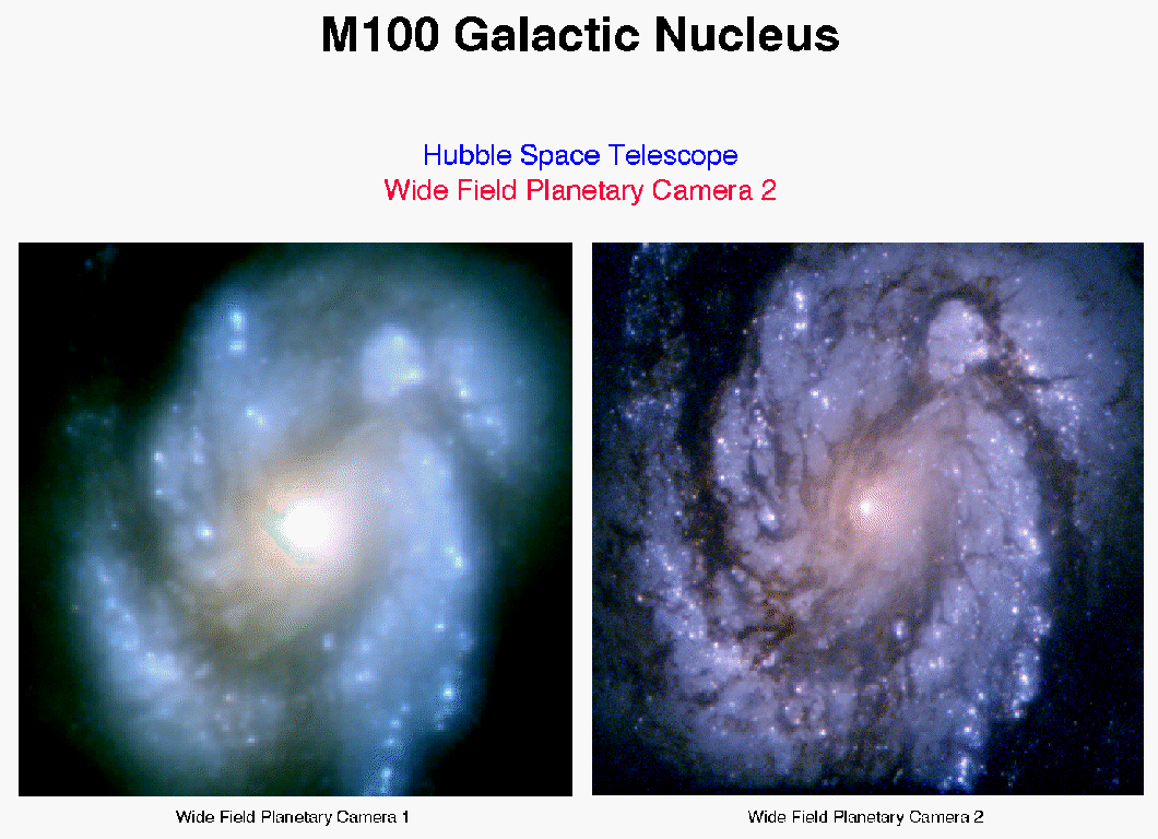 M100 -- галактика со спиральным узором типа гранд-дизайн