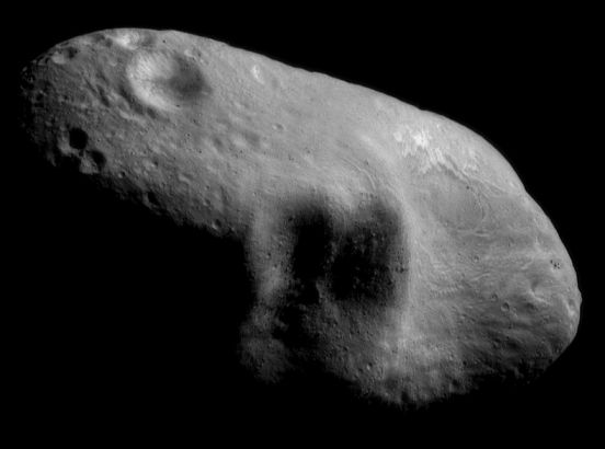 Vid asteroida Eros s borta kosmicheskogo apparata Near-Shumeiker