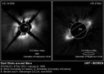 Zazor v okolozvezdnom pylevom diske vozmozhno vymeten planetoi