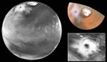 Колоссальный полярный тайфун на Марсе