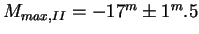 $M_{max, II}=-17^m\pm1^m.5$