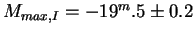 $M_{max, I}=-19^m.5\pm 0.2$