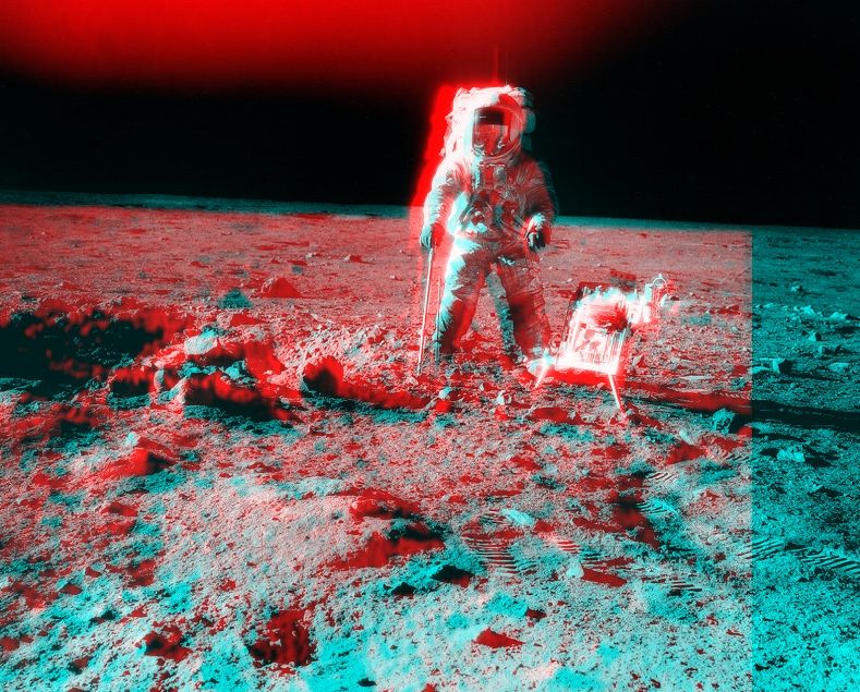Apollon 12: stereofotografiya okrestnostei kratera Serveior