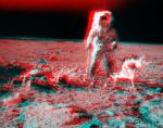 Аполлон 12: стереофотография окрестностей кратера Сервейор