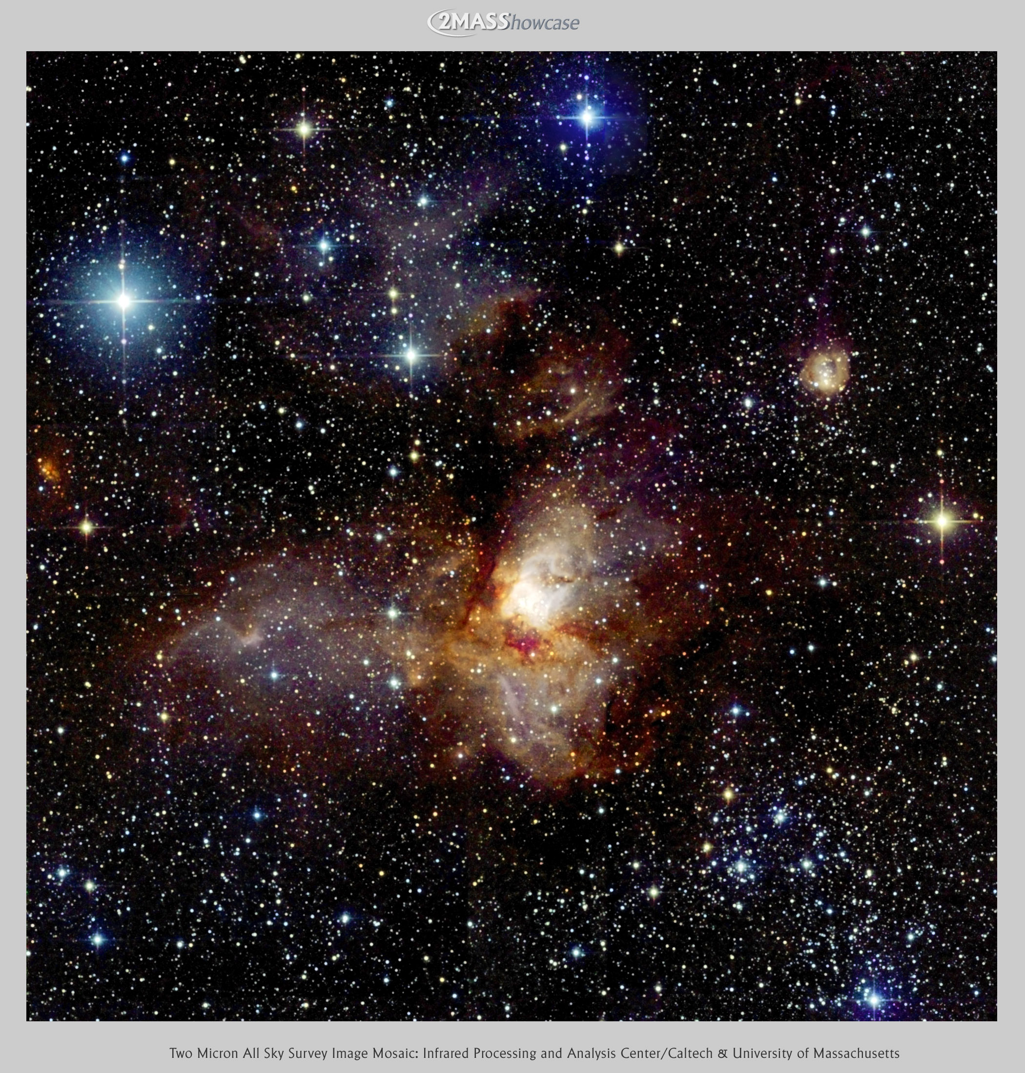 Oblast' zvezdoobrazovaniya RCW38 v obzore 2MASS