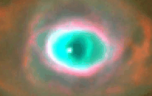 The Eye of an Hourglass Nebula 