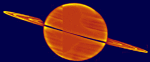 Просвечивание солнечного света через кольца Сатурна