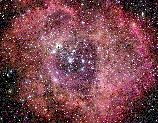 Star Cluster in the Rosette Nebula