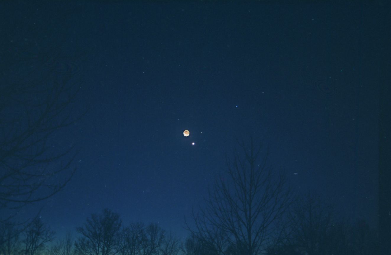 Венера на ночном небе фото