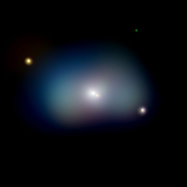 NGC 1700:  Ellipticheskaya galaktika i vrashayushiisya disk