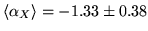 $\langle\alpha_X\rangle=-1.33\pm
0.38$