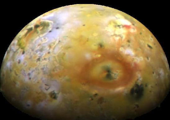 Gigantskii vulkan Pele na Io