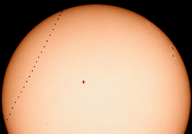 Как Меркурий проходил по диску Солнца