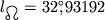 $ l_{\ascnode} =32\hbox{$^{\circ}$\kern-.15cm{,}\kern.04cm}93192$