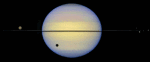 Кольца Сатурна сбоку
