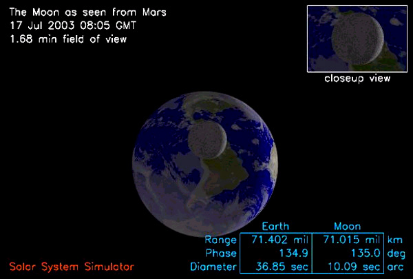 Mars  Simulated View