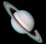 Стереоизображение Сатурна