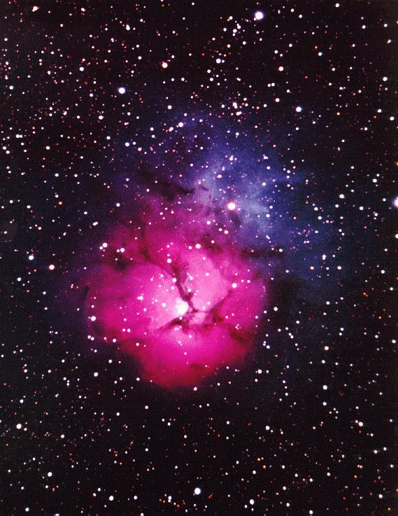 The Trifid Nebula in Red, White and Blue