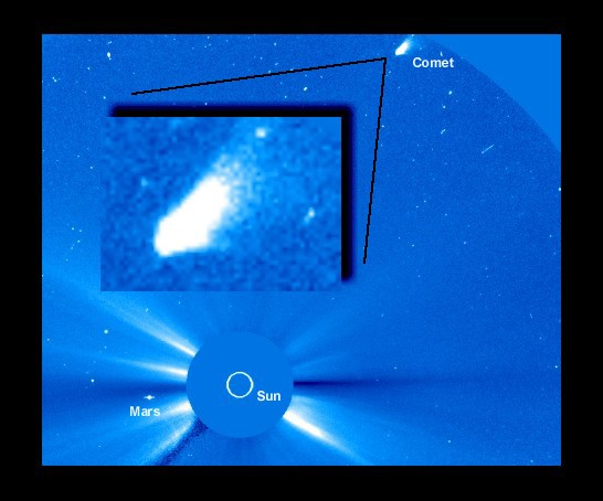 Discovery Image:  Comet SOHO (1998 J1)