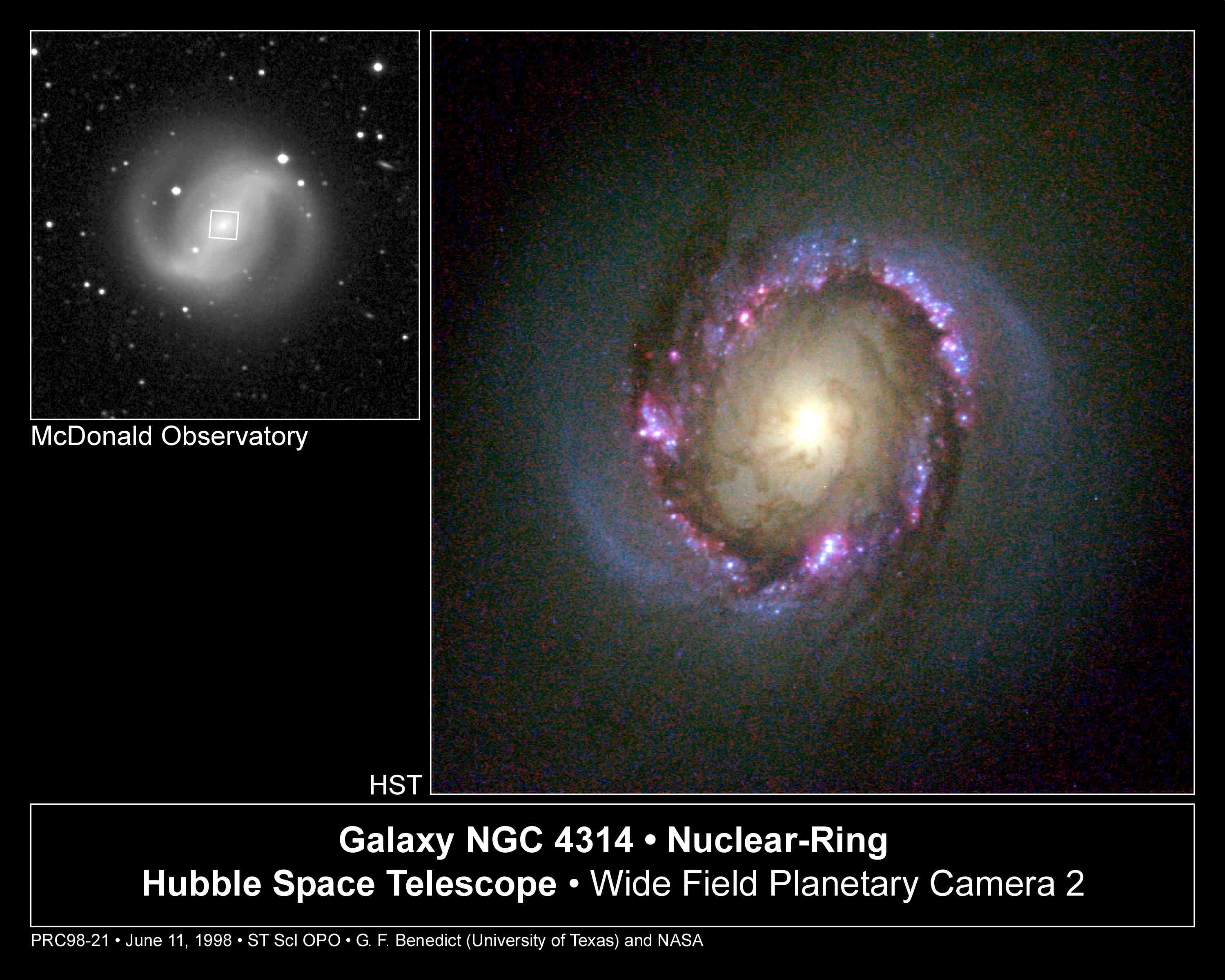 NGC 4314: kol'co zvezdoobrazovaniya v yadre