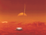 Вид на Сатурн с Титана