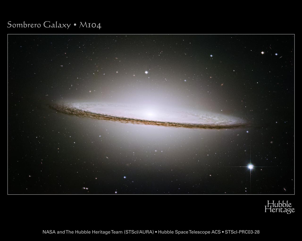 Galaktika Sombrero: vid v teleskop Habbla