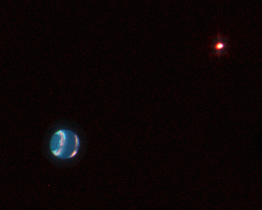 Neptun i Triton: vid iz Palomara