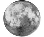 Полная Луна: негативное изображение