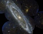 Galaktika Andromedy: vid so sputnika GALEX
