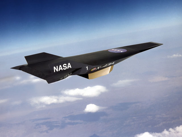 Реактивный самолет NASA  X 43A устанавливает рекорд скорости
