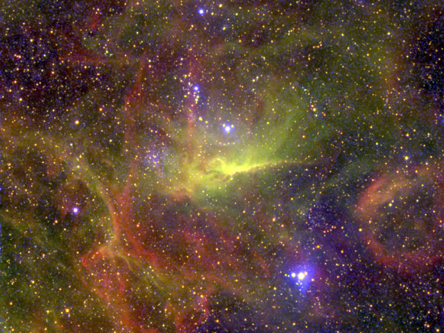 Nebulas Surrounding Wolf Rayet Binary    
BAT99 49
