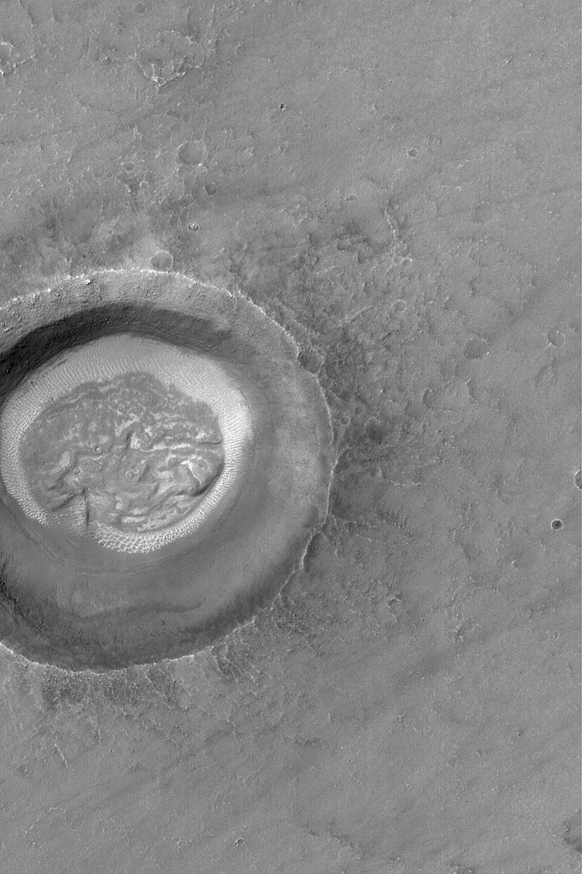 Brain Crater on Mars