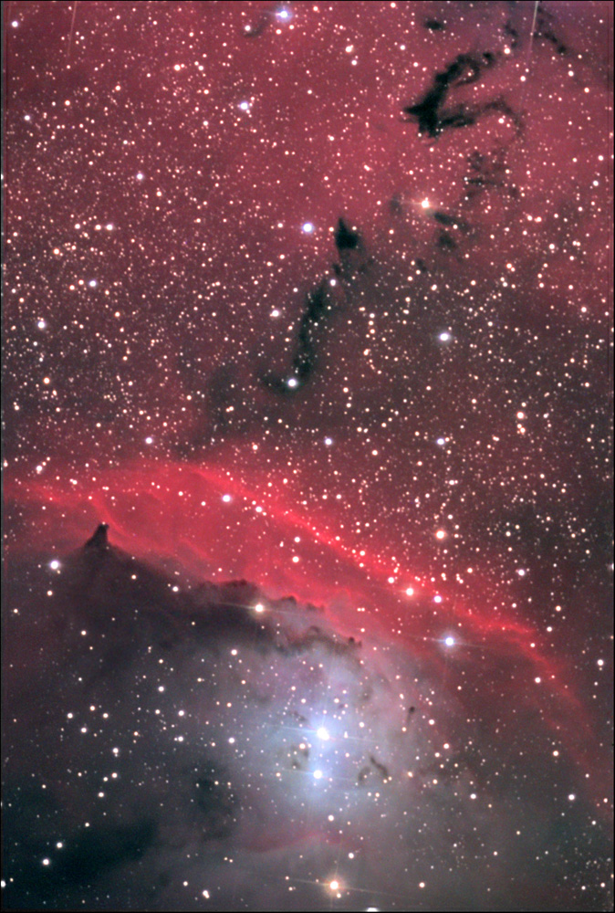 V centre tumannosti NGC 6559