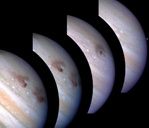 Юпитер поглощает комету Шумейкера-Леви-9