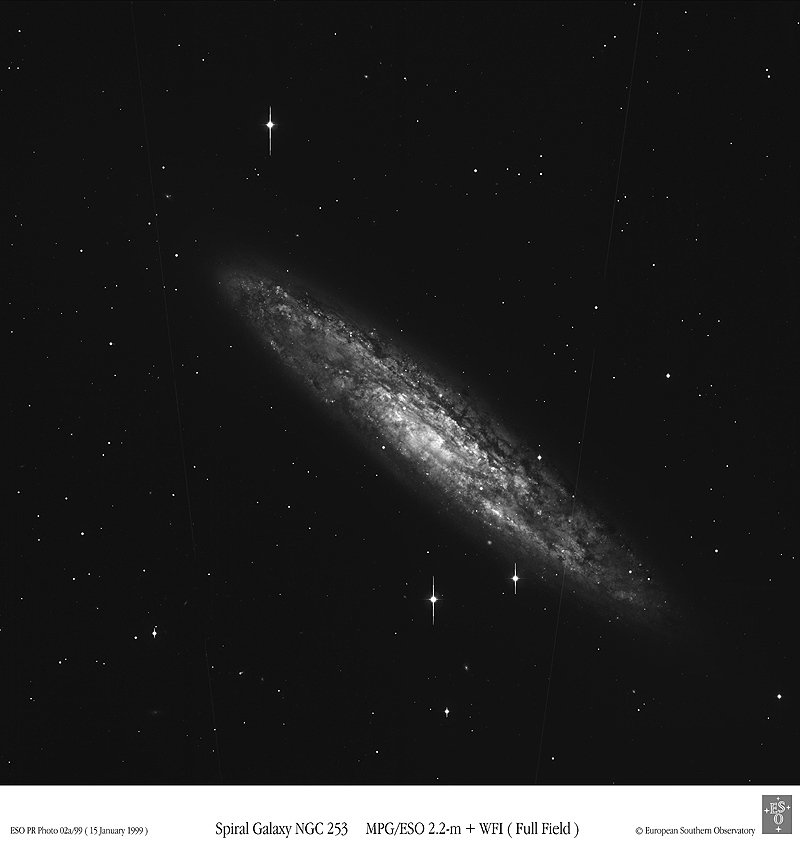 Spiral'naya galaktika NGC 253