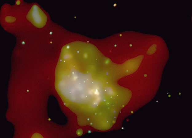 Galactic Center Flicker Indicates Black Hole