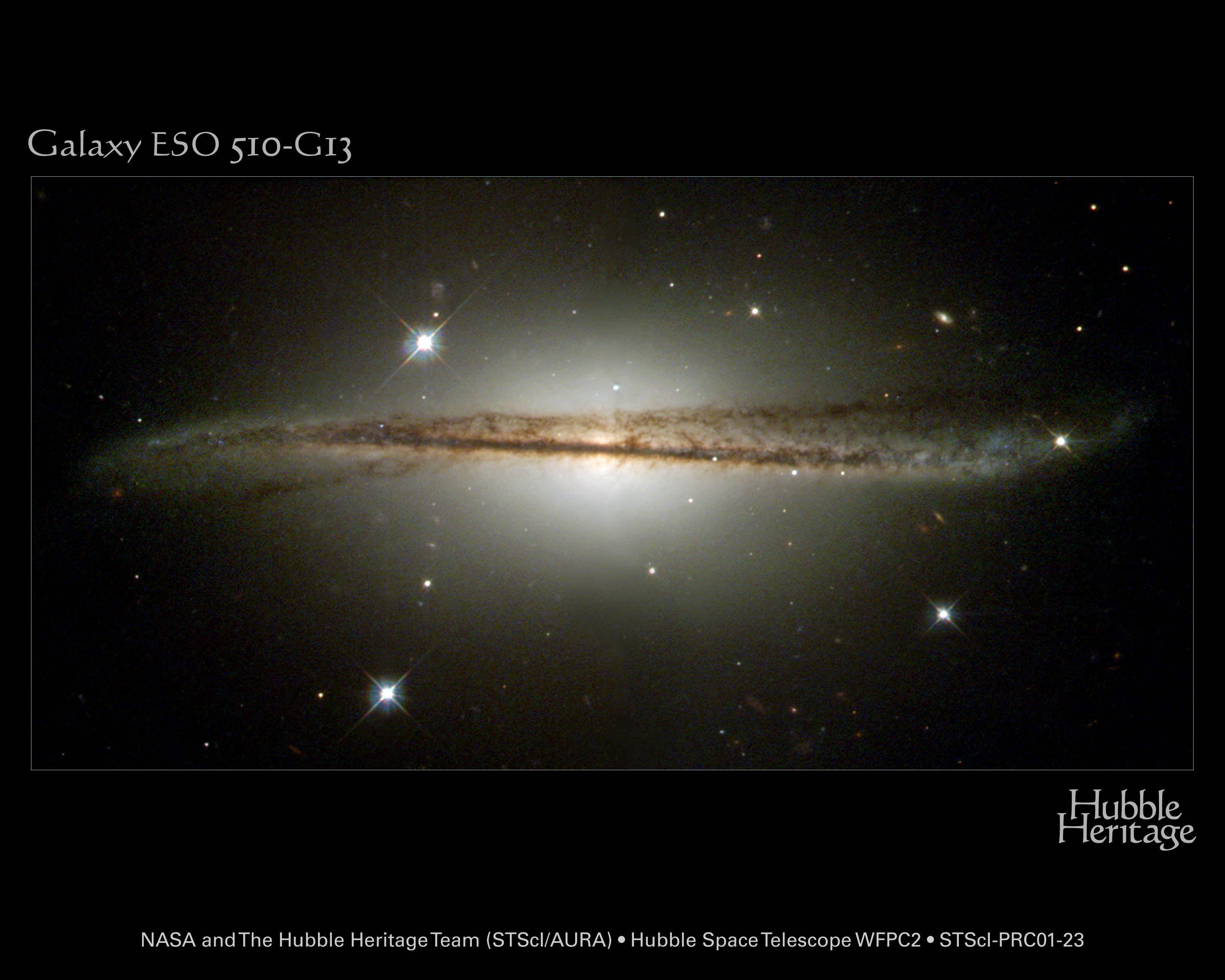 Izognutaya spiral'naya galaktika ESO 510-13