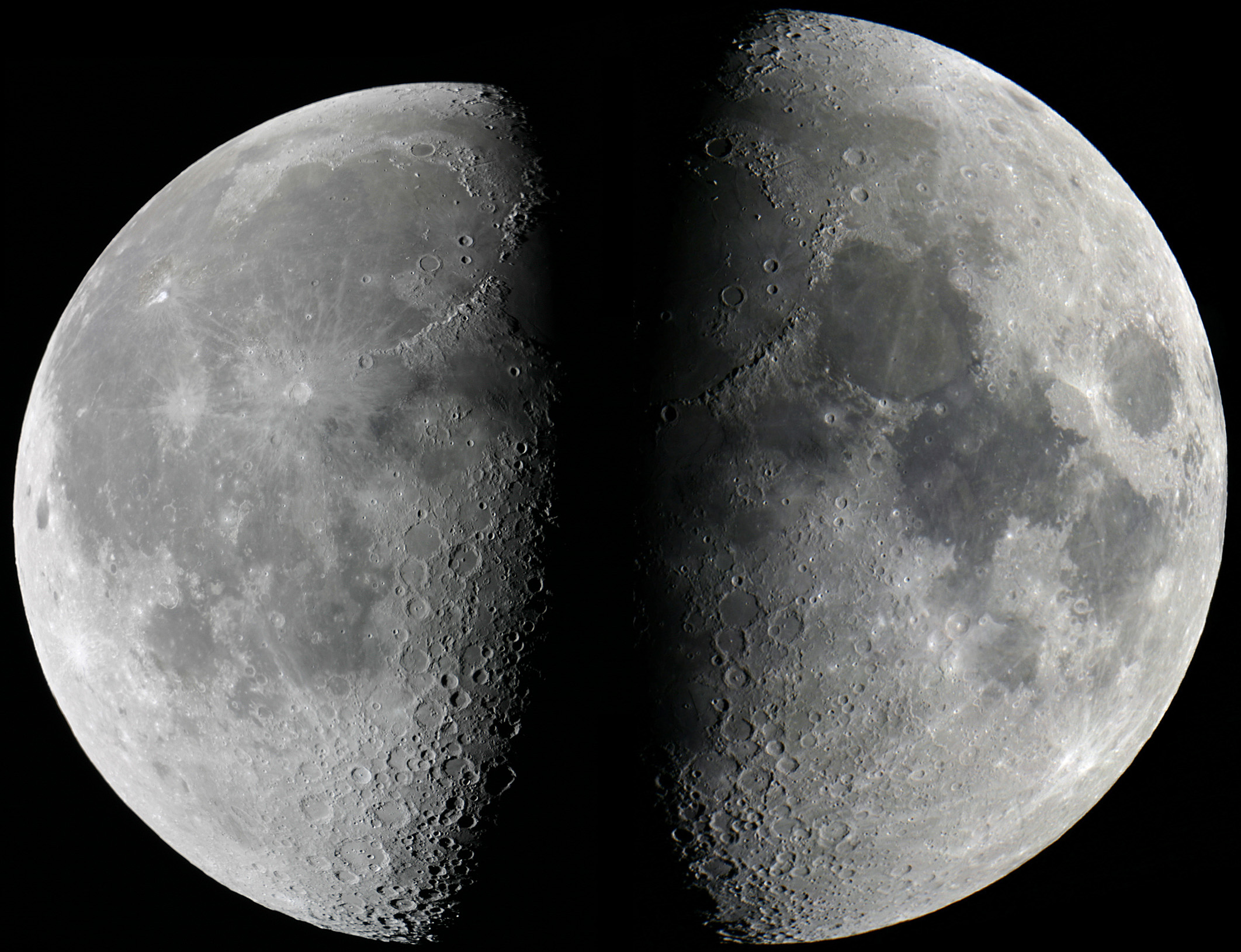 Луна разделилась на две части