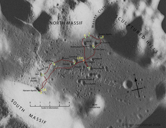 Taurus-Littrow Route Map