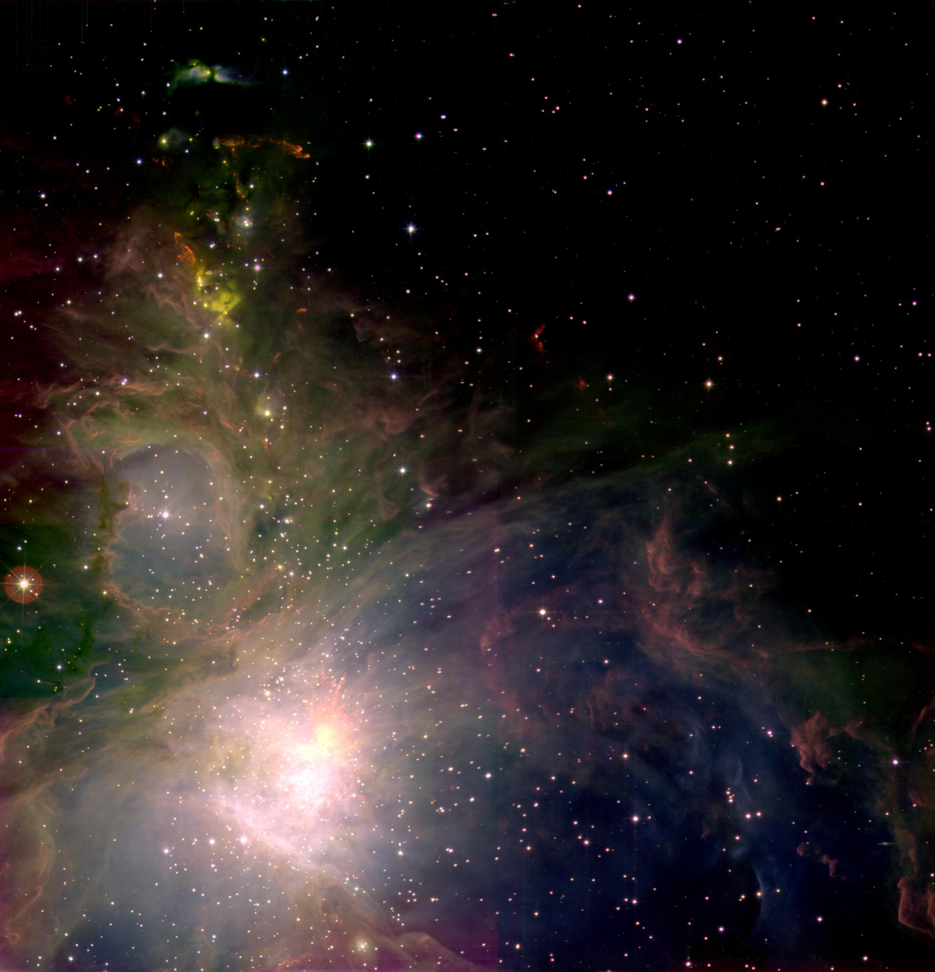 Tumannost' Oriona: vid v teleskop UKIRT