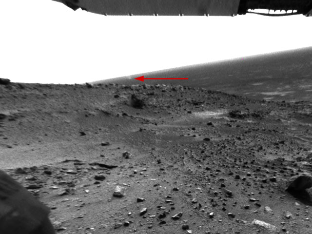 A Dust Devil Swirling on Mars