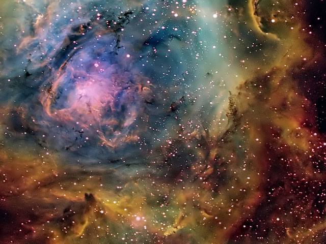 The Busy Center of the Lagoon Nebula