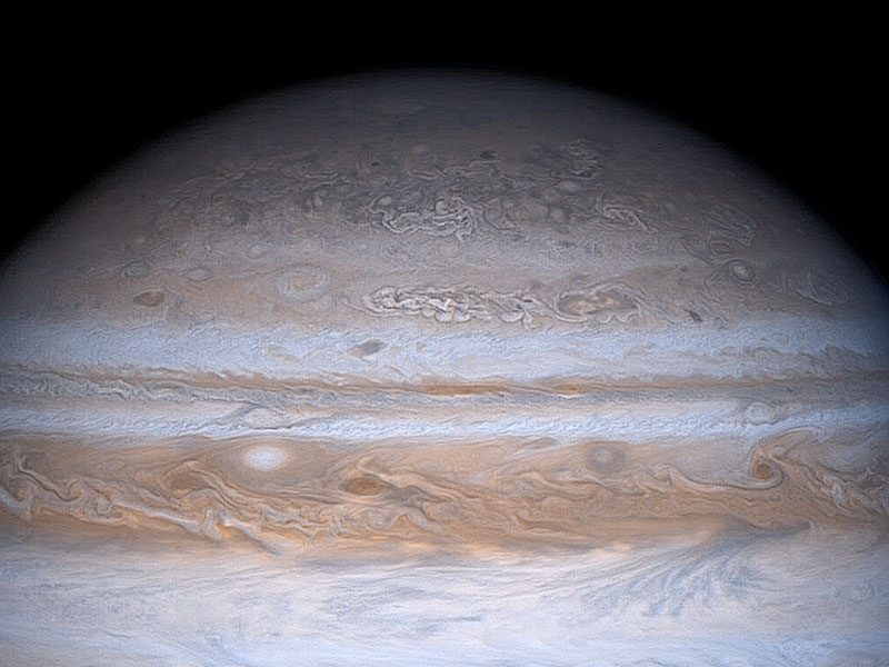Jupiters Clouds from Cassini
