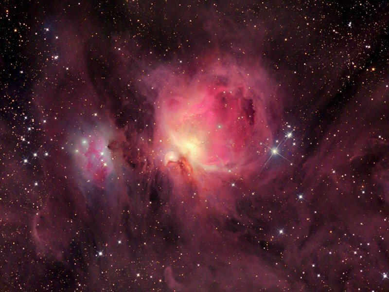 M42: gazopylevaya struktura tumannosti Oriona