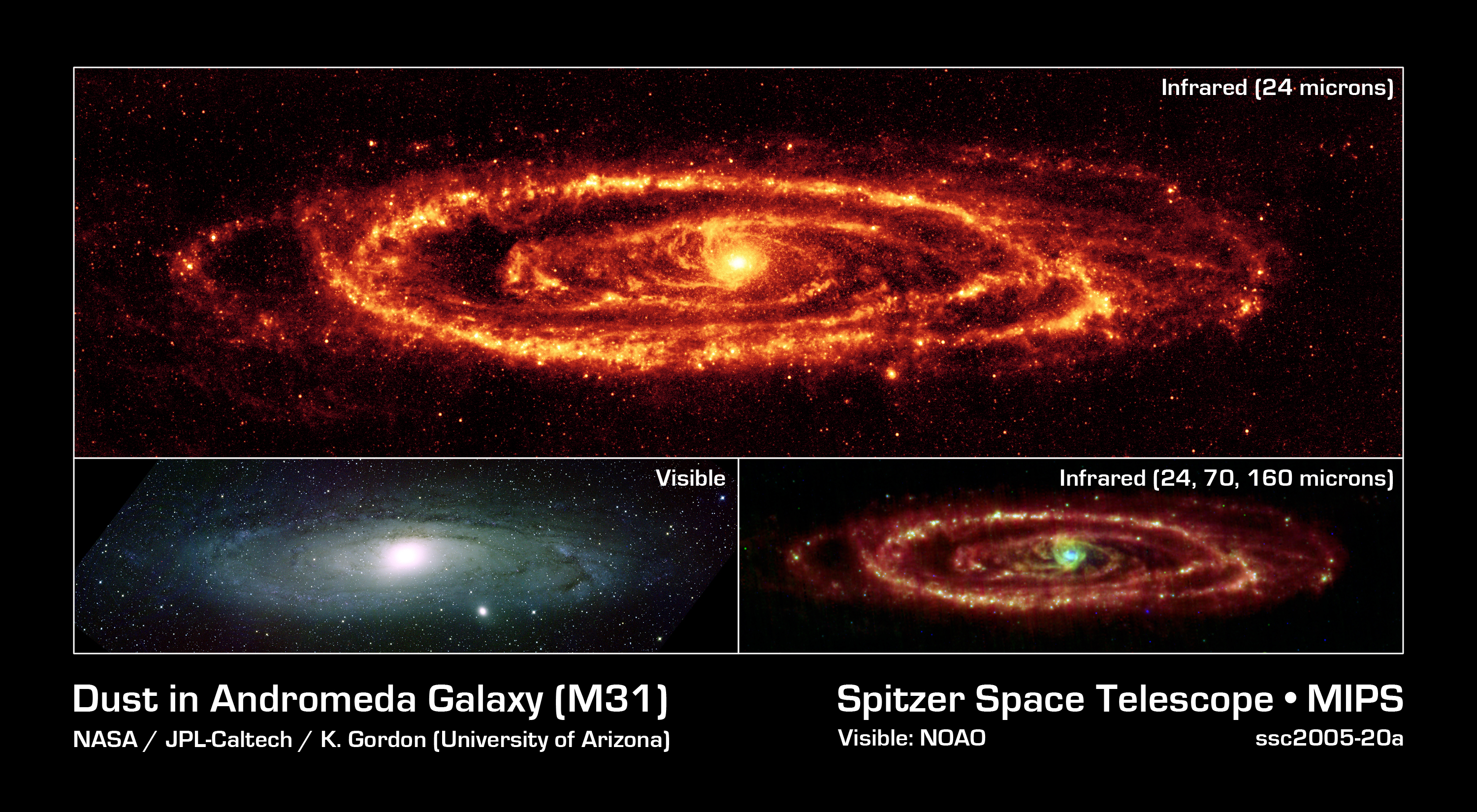 Galaktika Andromedy v infrakrasnom svete