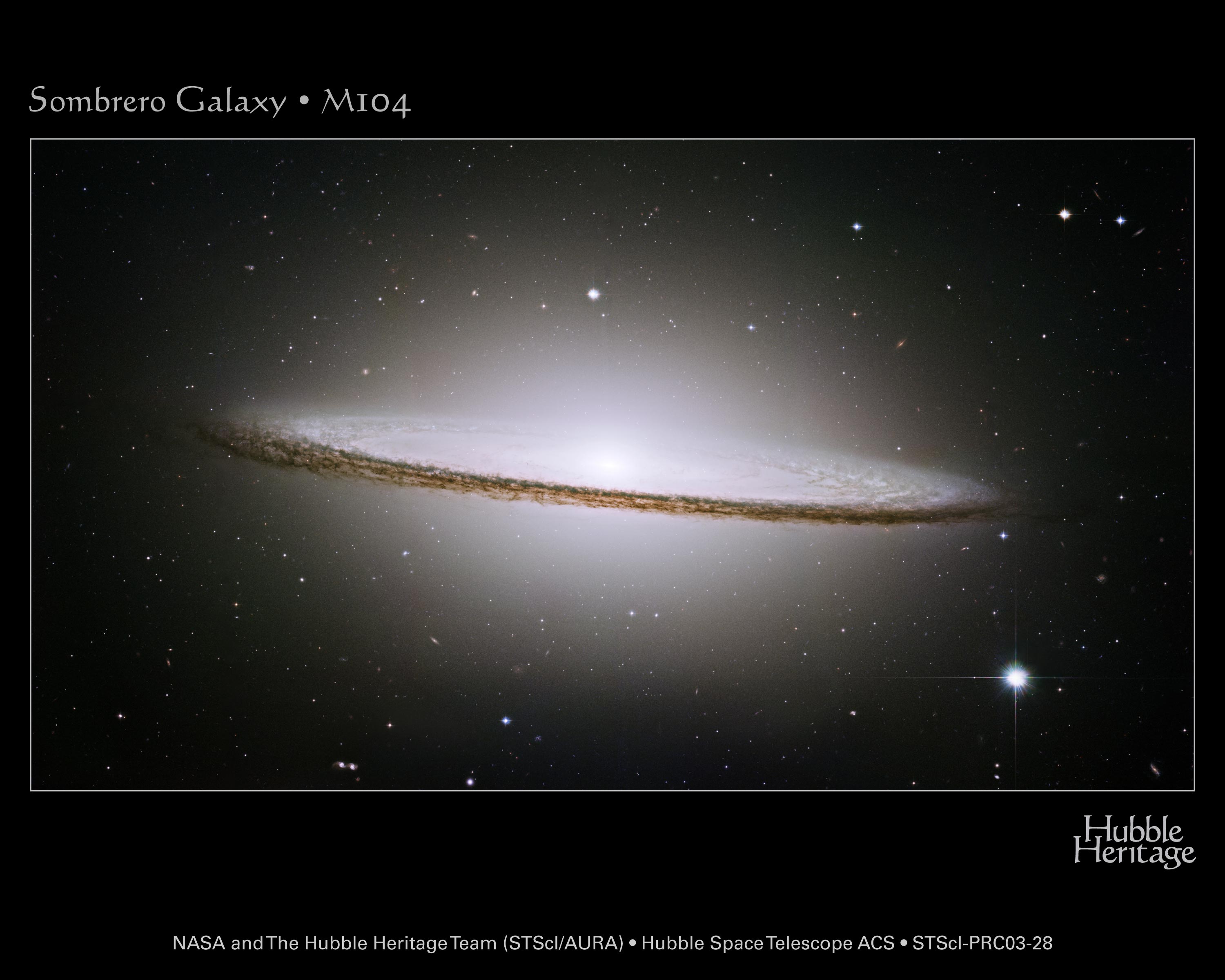 Galaktika Sombrero v kosmicheskii teleskop