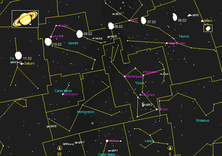 Astronomicheskaya nedelya s 6 po 12 fevralya 2006 goda