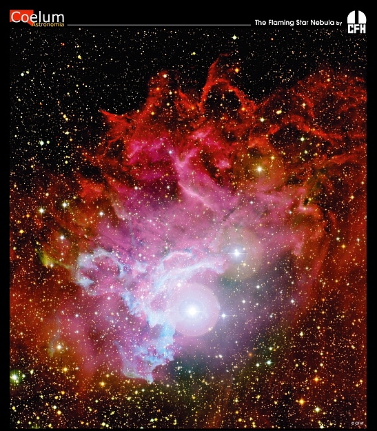 Tumannost' Pylayushei zvezdy: vid v teleskop CFHT