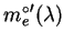 ${m_e^\circ}'(\lambda)$